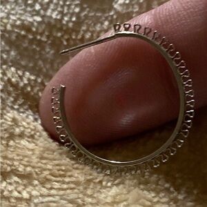 Elegant Silver tone Hoop Earrings